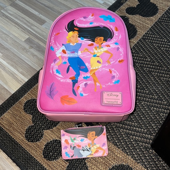 Loungefly Handbags - LOUNGEFLY DISNEY Pocahontas colors of the wind mini backpack and cardhol…